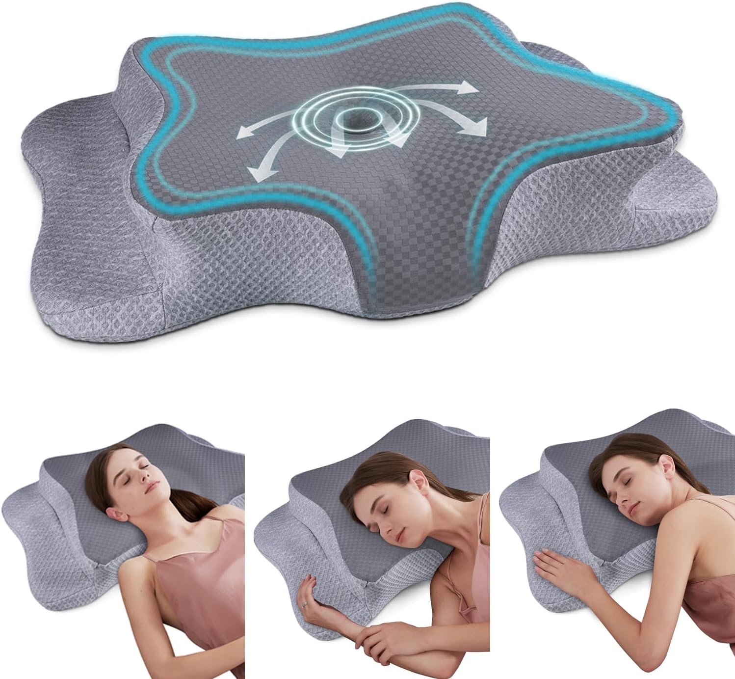 CHxxy cervical memory foam neck pillow