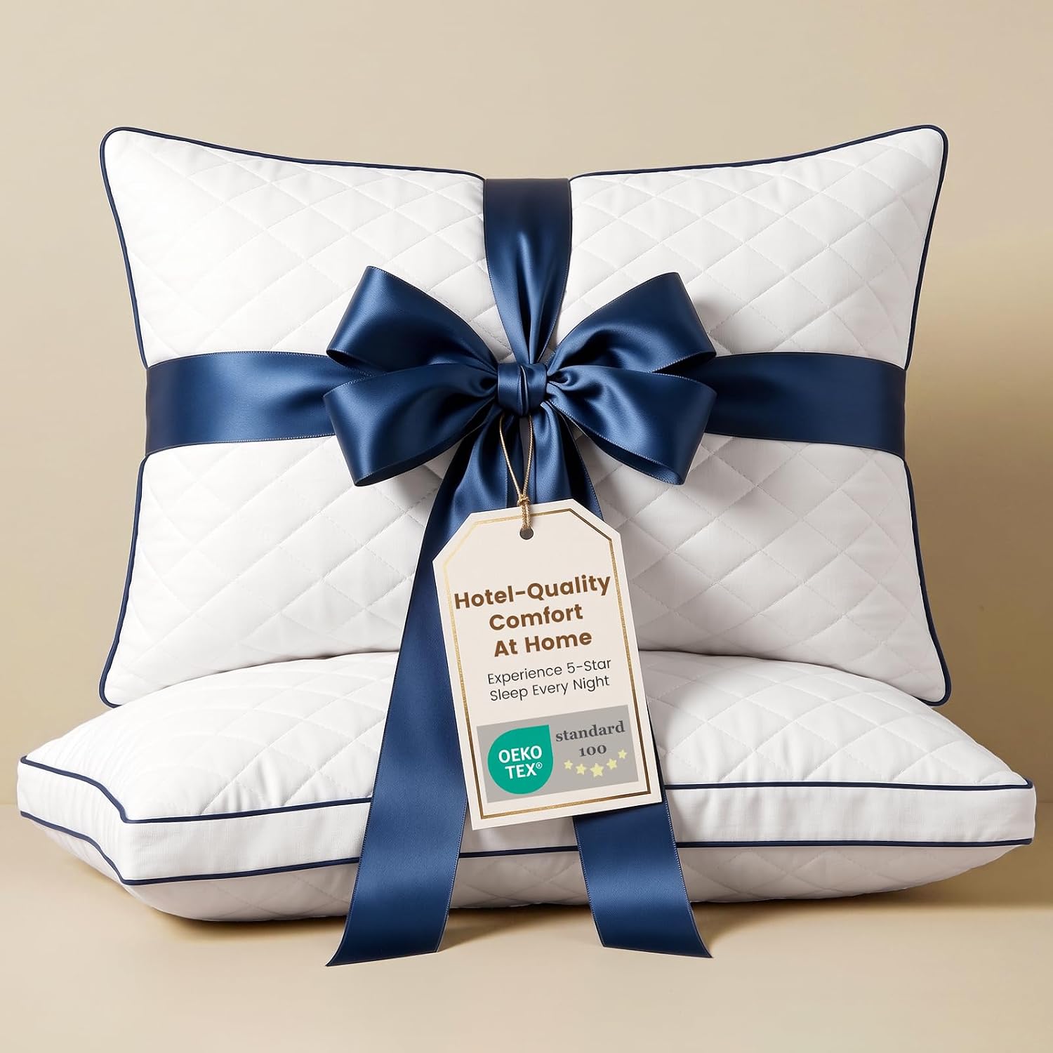 DOWNSTORIA Shredded Memory Foam Pillows Standard Size Set of 2